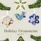 Holiday Ornaments Mix - Set of 3. Handmade